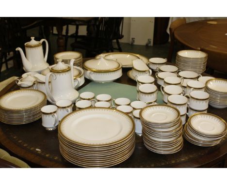 An extensive Paragon Athena pattern tea and dinner service comprising - 2 circular covered tureens, 2 coffee pots and covers,