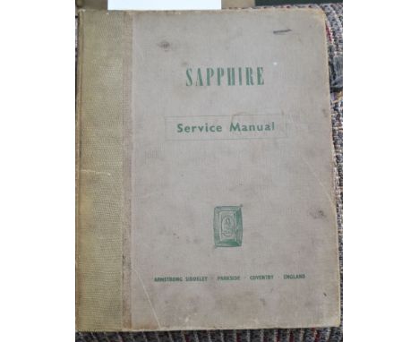 Armstrong Siddley - Original Sapphire service manual