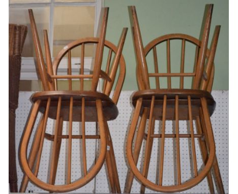 A set of four Ercol single chairs