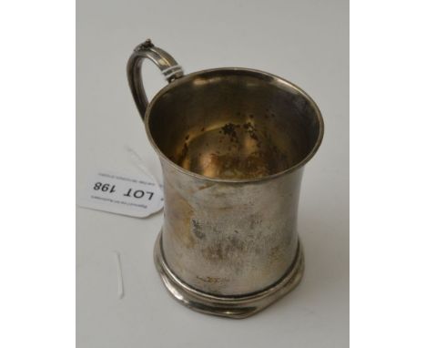 A Victorian silver Christening tankard, London 1848, weight: 102g