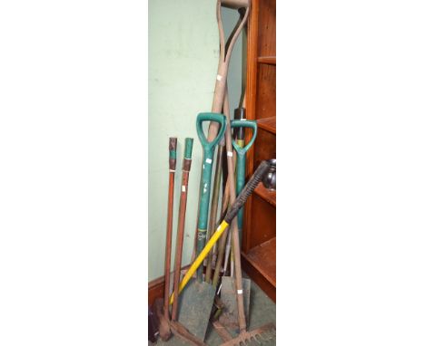 A selection of mixed garden hand tools