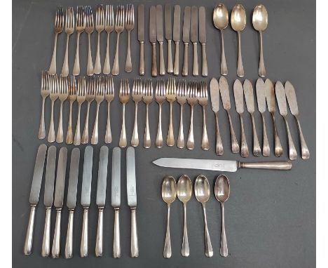 Mappin &amp; Webb plated 'Princess Plate', 56 piece cutlery set, including eight knife and fork settings, comprising of fish 