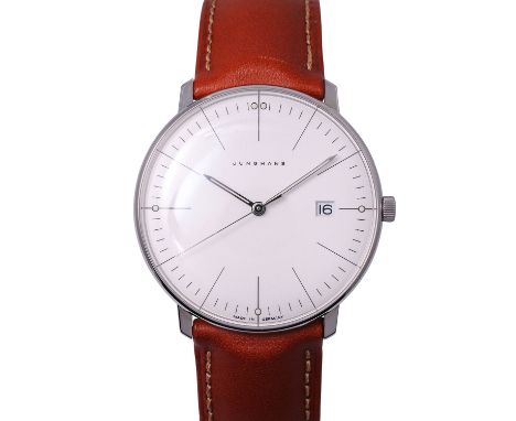 JUNGHANS Max Bill "graphische reihen". Herren Armbanduhr. Ref. 041/4763.00. Aus 2021. Edelstahl. Quartz-Werk. Max Bill Editio