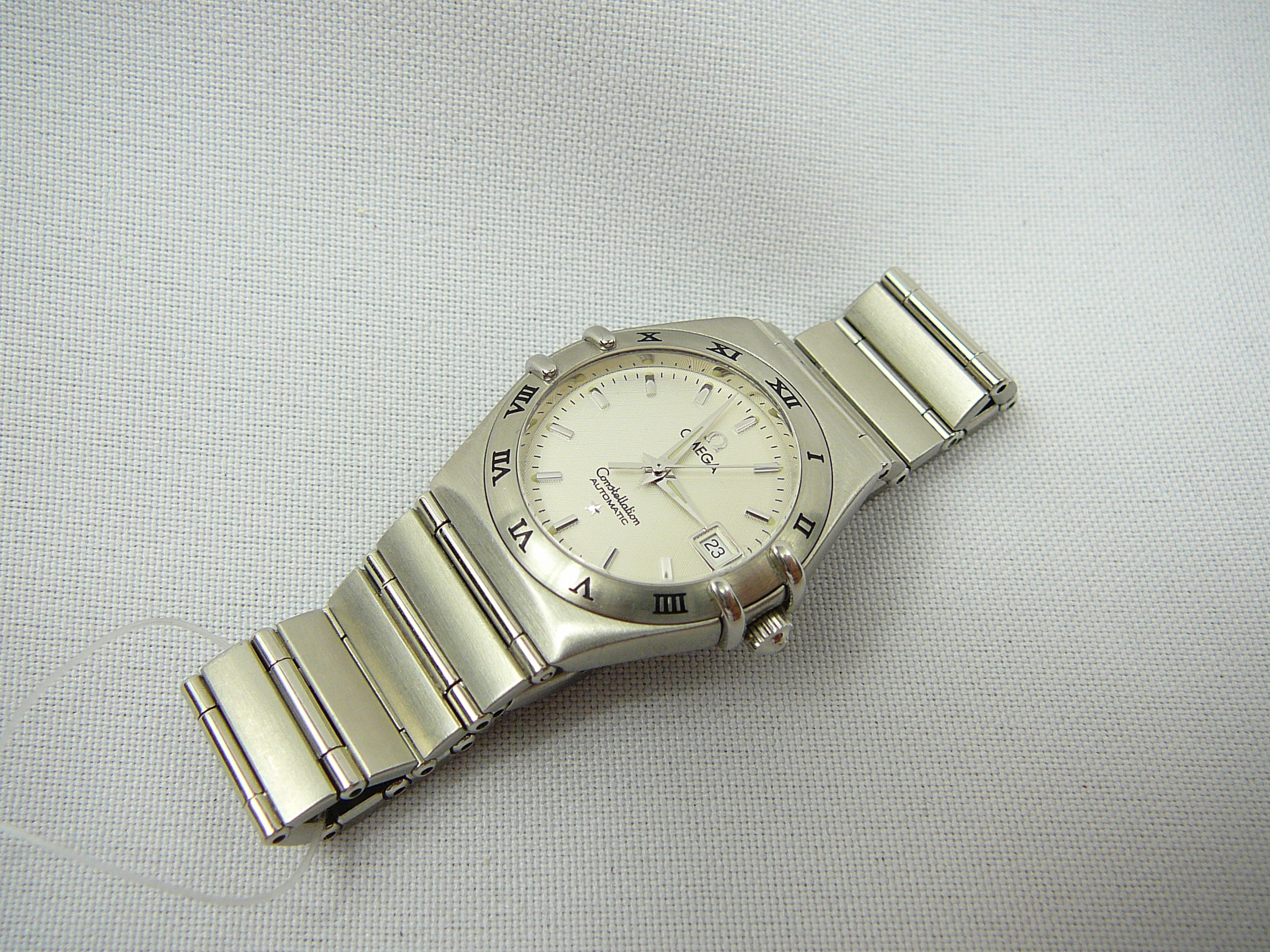 Ladies Omega Constellation automatic wrist watch, stainless steel case