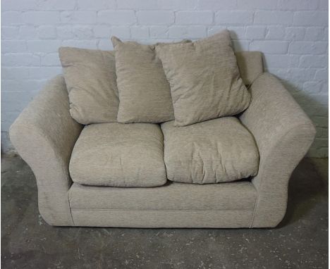 Fabric Covered Two Seater Sofa, 77cm high, 145cm wide