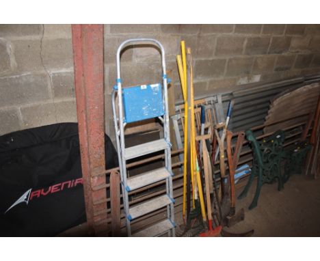 An aluminium step ladder