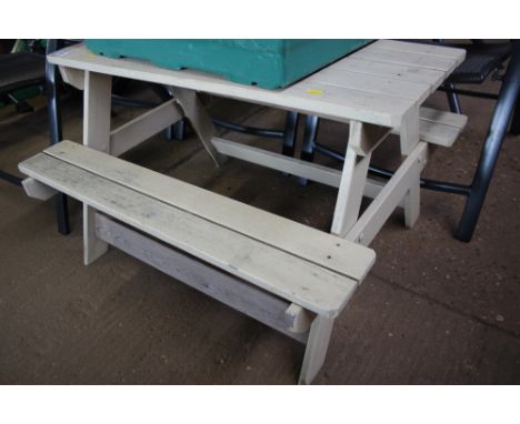 A child's picnic bench
