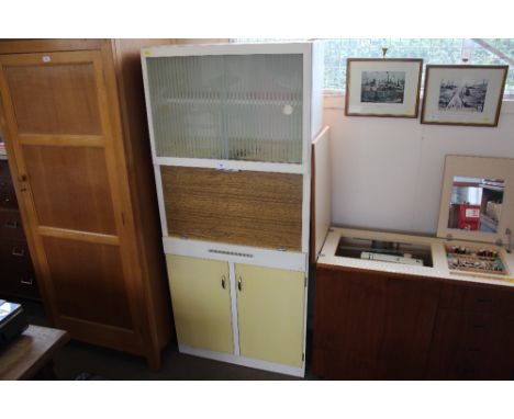 A vintage kitchen cabinet