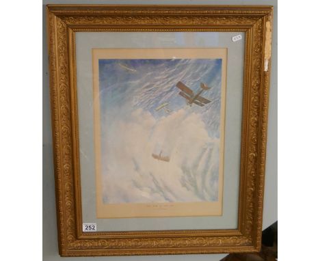 Framed print 'The war in the air' after C R W Nevinson