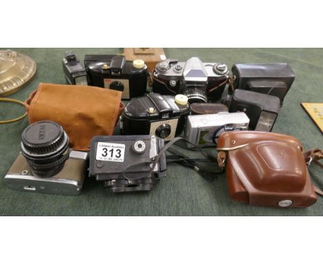 Collection of vintage cameras