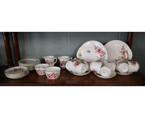 Arklow tea service for 12 - Floral pattern