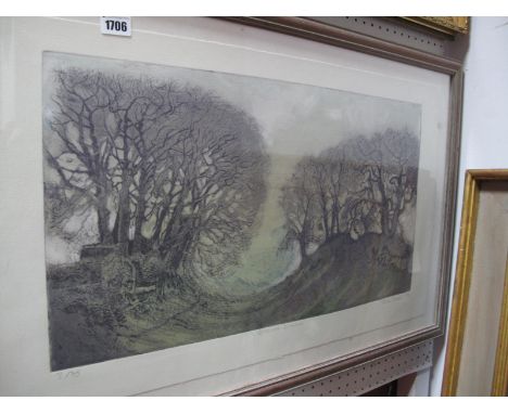 •TIM SLATTER (Contemporary) (ARR) Giants Cradle, etching number 3 of a limited edition of 75, signed and dated (19)98 in lowe