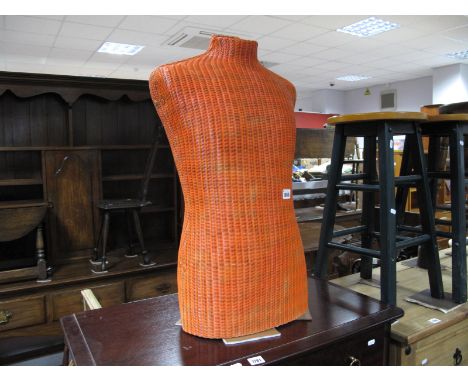 A Wicker Mannequin, in the Lloyd loom style, 71cm high.