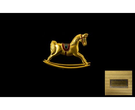 Estee Lauder Limited Edition Boxed Rocking Horse Solid Perfume Compact 'Knowing' Circa 1998
A solid perfume compact in the fo