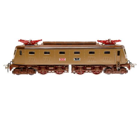 Elettren E-Lok ”FS CA 0428”, Spur 0, elektr., 3-Leiter, braun, LS und Alterungsspuren, Z 3