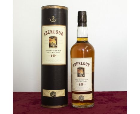 Aberlour Single Highland Malt Scotch Whisky, Aged 10 Years,  40%vol 700ml, in tube, 1btl 