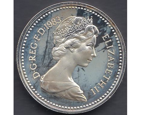 COINS : 1983 £1 SILVER proof coin with paperwork