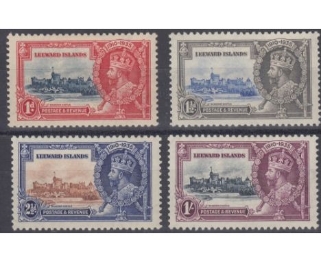 STAMPS LEEWARD ISLANDS : 1935 Silver Jubilee, M/M set of four, SG 88-91. Cat £35