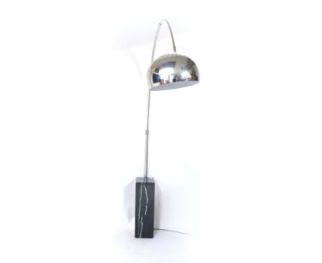 After Achille Castiglioni, an 'Arco'-type floor lamp, the black marble base supporting the aluminium adjustable arc
*Please N