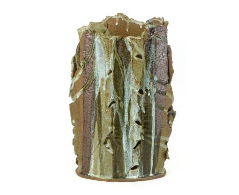 A studio pottery ceramic vase of naturalistic form, by Fellbeck Pottery, h. 38 cm