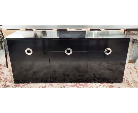 ATTRIBUTED TO MARIO SABOT SIDEBOARD, by Willy Rizzo, vintage 20th century Italian, 177cm x 47.5cm x 75.5cm. 