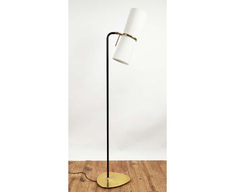 VISUAL COMFORT &amp; CO CLARKSON FLOOR LAMP, with linen shade, 148cm H. 