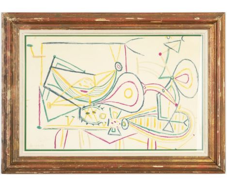 PABLO PICASSO, Rare abstract composition School PrintOriginal Lithograph – The School Prints, 1940’s printed by W.S Cowell Lt