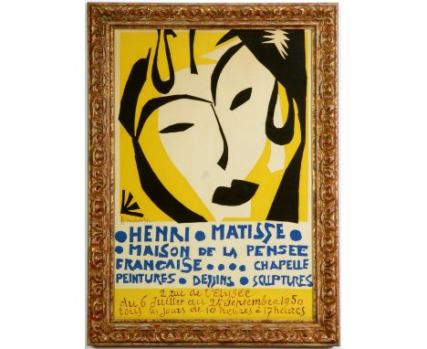 HENRI MATISSE, Maison de la Pensee, rare lithographic poster, 1950, 76 x 52 cm. (Subject to ARR - see Buyers Conditions) 