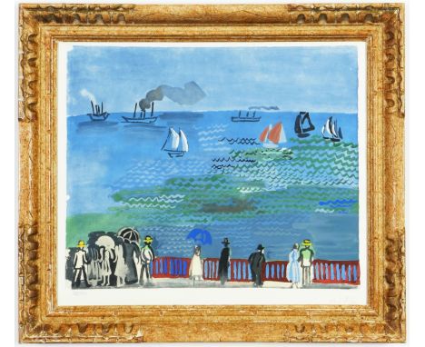 RAOUL DUFY, La Mer Du Havre, Numbered Limited edition - 5000, Lithograph and pochoir with stamped signature, French Montparna