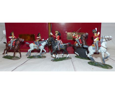 W. Britain Napoleonic War:- Waterloo C British First Royal Dragoons Trooper charging number 1 &amp; 2 36055 &amp; 36062, WC B