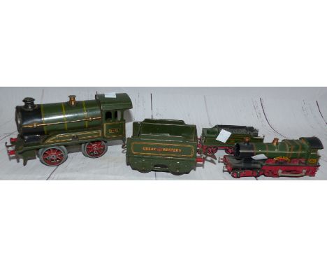 Hornby ''0'' guage tin plated Great Western 2251, an airfix model of a train