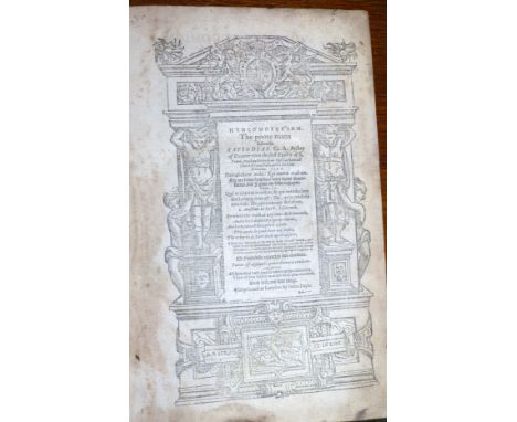 WILLIAM ALLEY - The Poore Mans Librarie, Rapsodiae G.A. Byshop of Exceter upon the first Epistle of S. Peter..... 1560, black