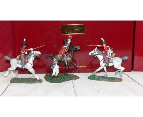 W. Britain Napoleonic War:- Capture of the French 105th Ligne Eagle, British First Royal Dragoon Corporal and French Eagle Be