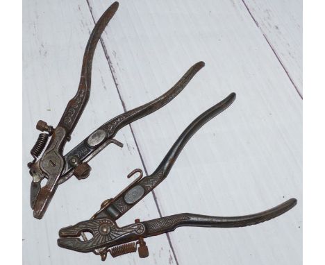 Two 19th Century cast iron ticket punchers 