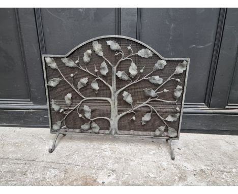 A steel 'Tree of Life' fire screen,&nbsp;75cm wide. 