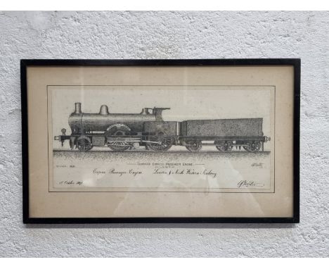 E Forster,&nbsp;The London &amp; North Western Railway Express Passenger Engine 'Marchoness of Stafford', signed and dated Oc