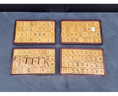 A collection of Mahjong counters. 