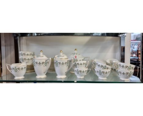 A Minton 'Adam' pattern part tea service. 