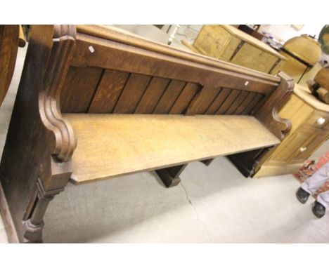A Victorian Oak Gothic Pew/Bench 