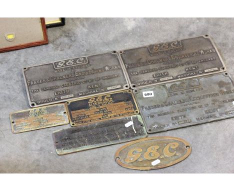 A Quantity of Vintage Brass GEC Plaques 