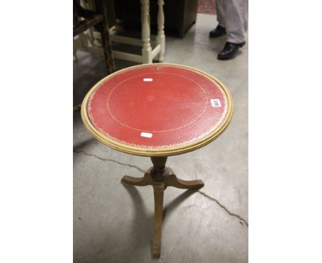 Tripod Leather Topped Wine Table 