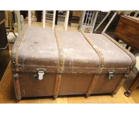 A Wooden Bound Travelling Trunk 