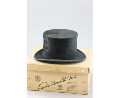 A Vintage Lincoln Bennett Top Hat and Scarf 
