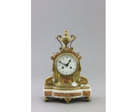 A 19th century French Gilt Brass Mantle Clock 