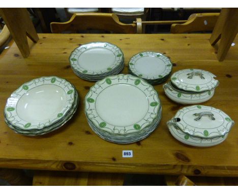 Royal Doulton 'Countess' Dinner Service including two tureens, dinner plates, medium plates, tea plates, soup bowls 