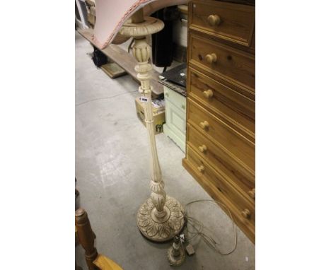Wooden Standard lamp plus another Lamp