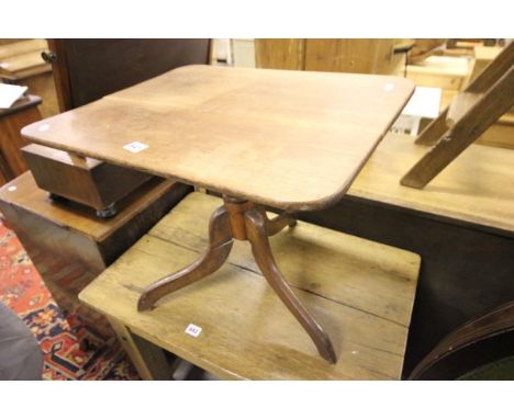 A 19th century Mahogany Small Table on tripod base 