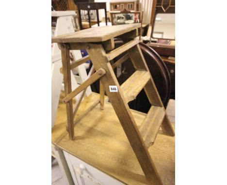A Pair of Vintage Light Oak Dresser Steps