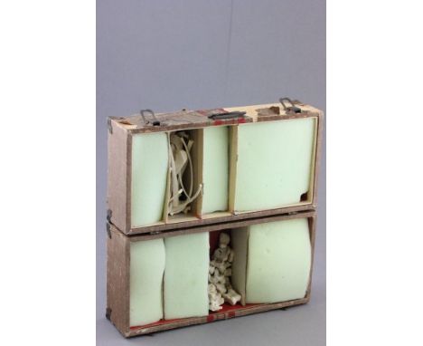 A Vintage Box containing the Complete Skeleton of an Animal 