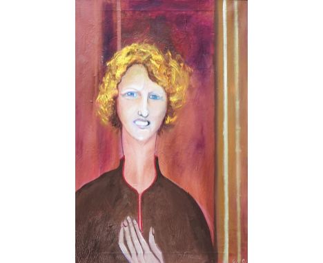Gerald Moore (British, 1926-2018)Portrait of a lady
signed with initials and dated 'GM 91' (lower right)
oil on canvas
91 x 6